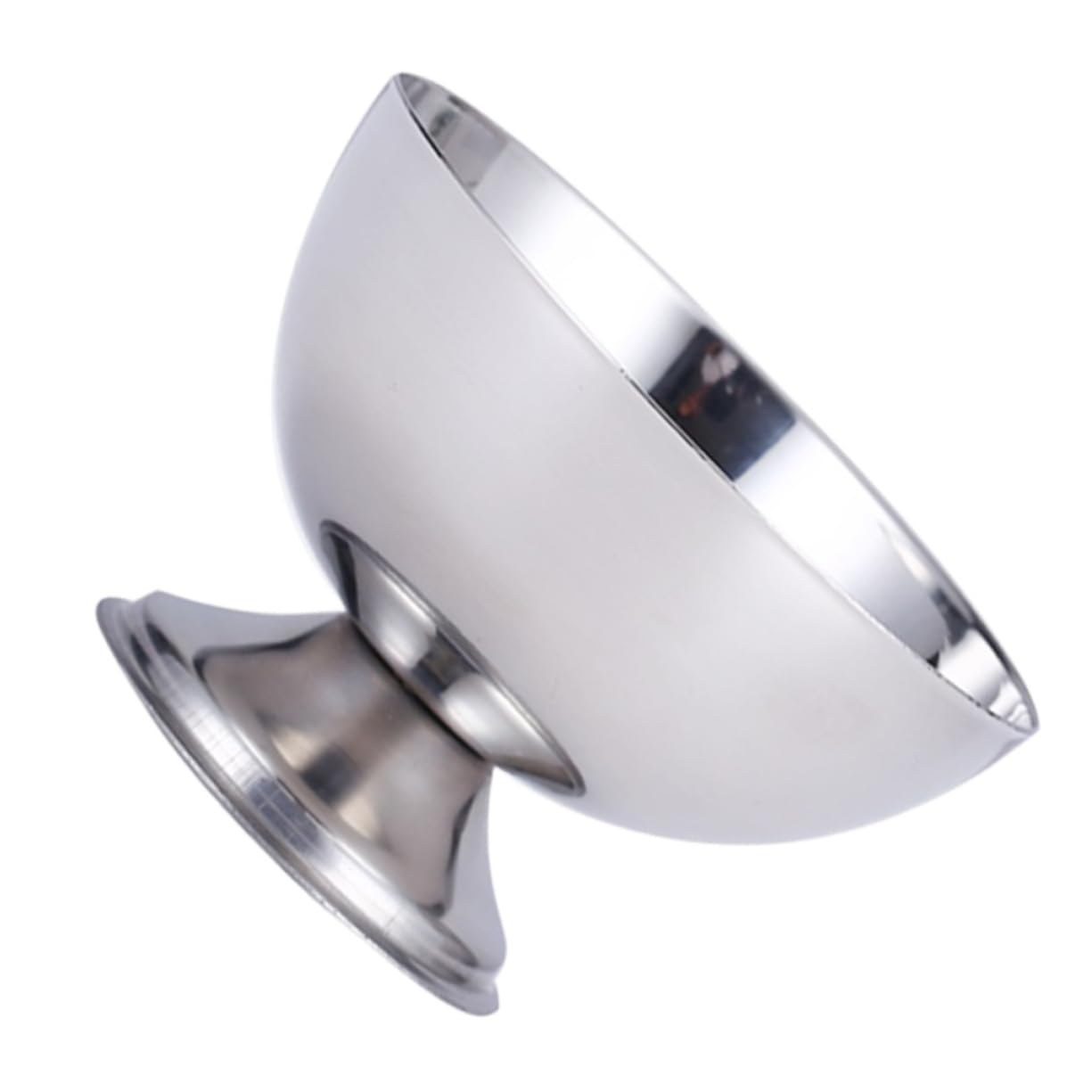 HOLIDYOYO 1pc Stainless Steel Salad Cup Taster Fruit Salad Bowls Fruit Cup Beverage Cups Appetizer Ice Cream Freeze Bowl Ice Cream Cups Footed Ice Cream Dishes Creme Brulee Serving Silver