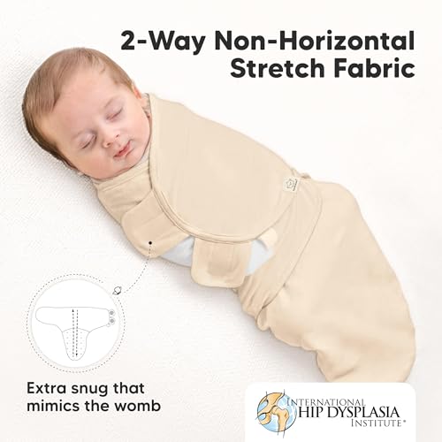 Image of 3-Pack Organic Baby Swaddle Sleep Sacks - Swaddles for Newborns, Infant 0-3 Months, Baby Girls, Boys, Soft & Snug Newborn Sleep Sack, Nursery Swaddling Blankets (Terracotta, OS)