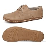 benassal Women Barefoot Dress Shoes Wide Toe Box Shoes Oxfords (7,Mattle Brown)