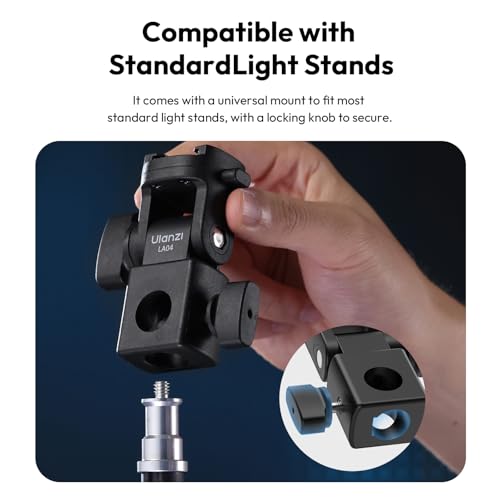 Image of ULANZI LA04 Light Stand Mount Adapter w 1 /4 inch Screw for Light Tripod