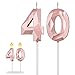 KroY PecoeD Bougie 40 Ans Anniversaire, 3D Bougie Numéro 4 et Bougie Numéro 0, 40e Bougie Chiffres Bougies de Gâteau Topper pour Anniversaires Cérémonies Fournitures
