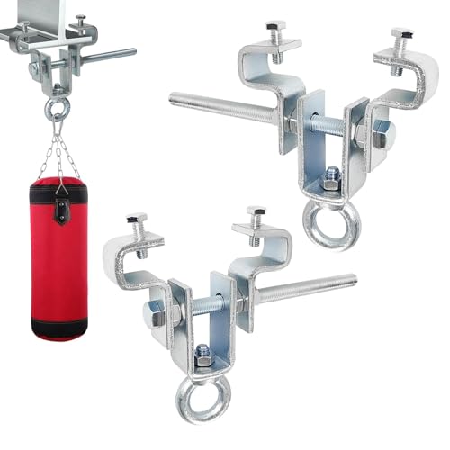 I Beam Aufhänger, 2 Stück Verstellbare Stahlträger Befestigung, Heavy Bag Hanger, Boxsack Zubehör für Balken, Einstellbar von 6cm bis 23cm Hält 260kg, für Schwingsessel I Beam Aufhänger, 2 Stück Verstellbare Stahlträger Befestigung, Heavy Bag Hanger, Boxsack Zubehör für Balken, Einstellbar von 6cm bis 23cm Hält 260kg, für Schwingsessel