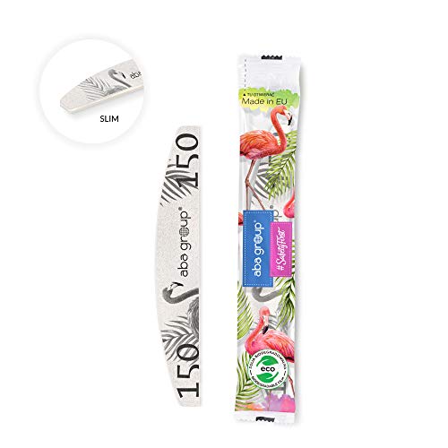 Aba Group Profi-Nagelfeile Halbmond in sicherer Verpackung, für Gel- und Acryl-Nägel, ideal für natürliche Maniküre…