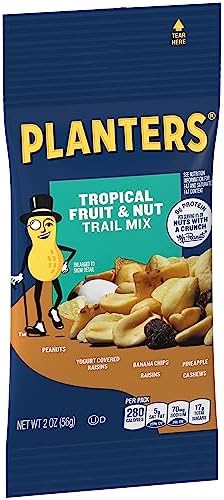 PLANTERS Fruit and Nut Trail Mix, 2 oz Single Serve Bags (Pack of 72) - Trail Mix Snack Pack for On the Go Snacking - Great After School , Movie or Active Lifestyle Snack - Kosher Snack