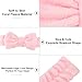 Casoty 10 Pcs Pink Makeup Headbands, Hair Band for Washing Face, Soft Coral Fleece Makeup Headband for Girls, Bow Hair Bands, Beauty Headbands for Face Washing Shower Skin Care Yoga