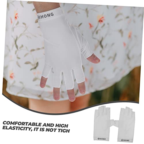 OSALADI 1 Par De Luvas UV Luvas Sem Dedos Luvas Protetoras Luvas De Unha Luvas UV Para Dirigir Luvas