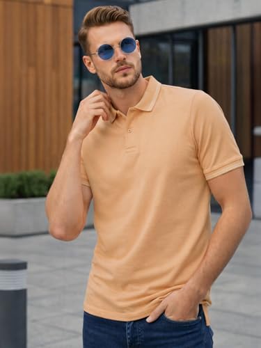 Image of Veirdo Men's Solid Polo T-Shirt Regular Fit, Cotton Fabric, Short Sleeve Casual Wear, Classic Collar,Soft Comfortable Material, (Sizes S to 2XL)