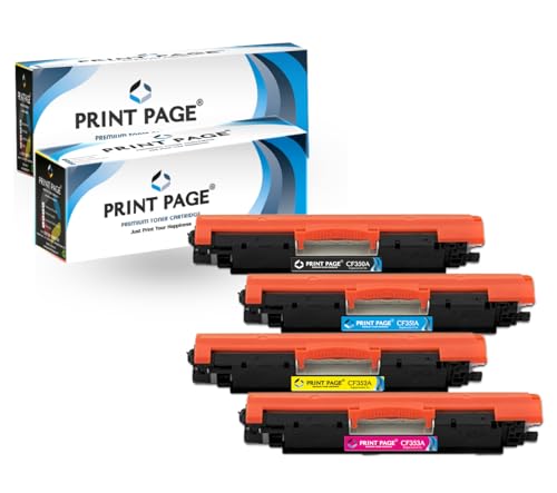 Image of 130A Toner Cartridge Compatible for Color LJ Pro Printers MFP M176, M176FN, M177, M177FW, 200 MFP, Pro 100 MF (130A - 4 Color Combo)