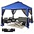 CROWN SHADES Gazebo 10x10 Pop Up Canopy with Mosquito Netting, Screen Tent with 4 Ropes, 8 Stakes, 4 Sandbags and Wheeled Storage Bag, Canopy for Patio & Backyard, Blue