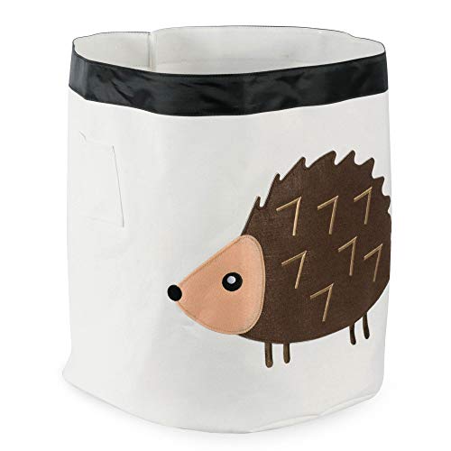 Image of E-Living Store Collapsible Storage Bin Basket for Bedroom, Nursery, Playroom and More 17x18" Diameter - Hedgehog