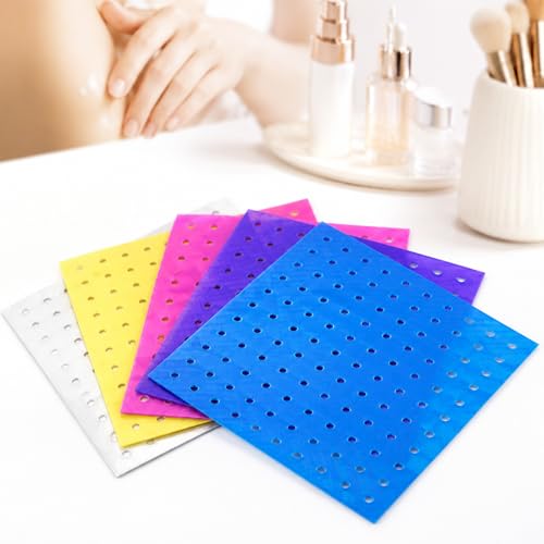 Beauty Template Marking Mapping Flexible TPU, Body Marking Guide, DIY Beauty Skin Care Tool for Precise Spacing, 6x6 Inch, 5PCS