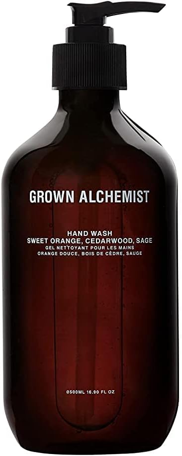 Grown Alchemist Invigorate Luxury Hand Wash - Orange, Cedarwood, Sage, Organic Hand Soap - Natural Vegan Bioactive Botanicals for Sensitive Skin, Moisturising, Hydrating - Liquid Gel Handwash 500 ml