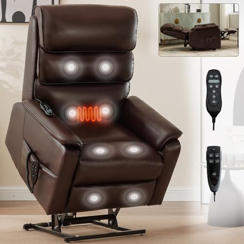 Sillón Recliner Piel Sintética Marrón Plegable miniatura 1