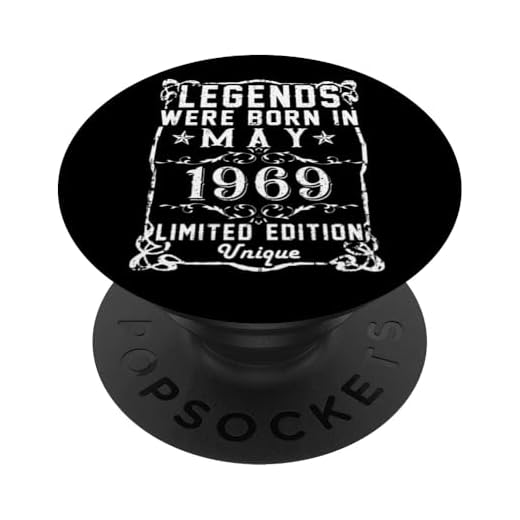 Cumpleaños Mayo 1969 Edición Limitada Regalo Legend May PopSockets PopGrip Intercambiable