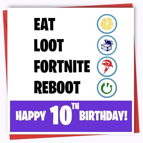 Fortnite Birthday Cards For Boys - Greeting Cards - Gaming Computer ...