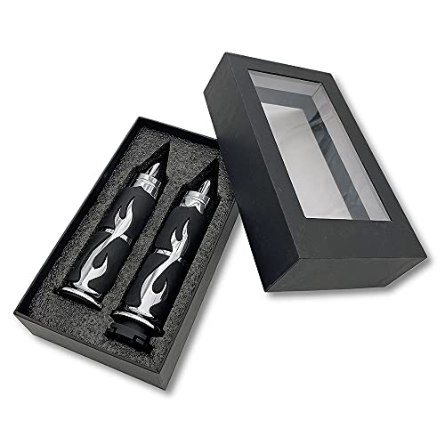 1" Motorcycle Handlebar Grips Bar Grip 24.5Mm 26Mm Thruster Grip For Harley Yamaha Suzuki Fxst Flhrs Vrscr Xl Fxlr By D1M (Chrome) #TOP5