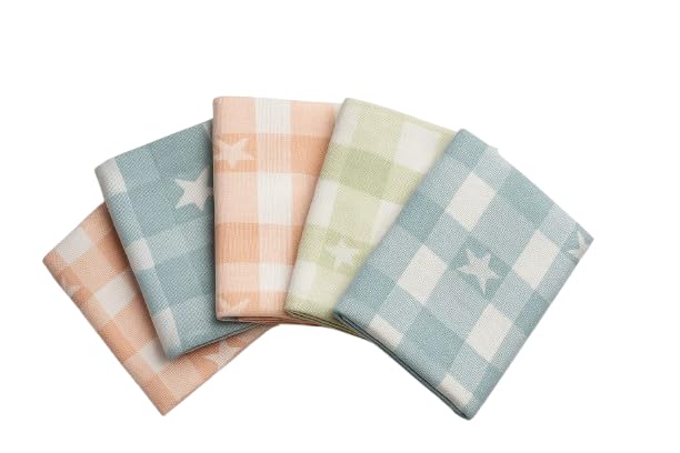 Cotton Star Print Handkerchief Set for Women, Soft Reusable Hankies, 6 Pieces, Multicolour-image-24