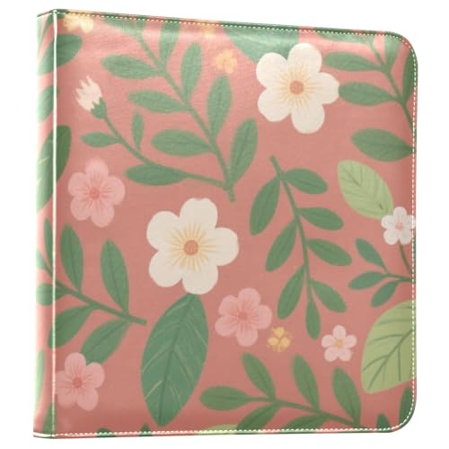 Photo Album 4x6, 5x7,6x8,Artificial Leather Photo Albums with 20 Detachable Sheets Plant Print for Family Wedding,Multi 26