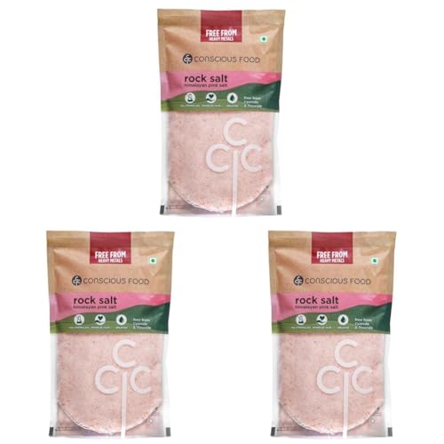 Image of Conscious Food Himalayan Pink Salt | 2 kg | Mineral Rich | Natural & Unrefined | Rock Salt | Pure Sendha Namak | No Chemicals (Pack of 3)