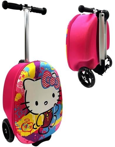 Fast Forward Kid’s Licensed 18" Ride-On Suitcase Scooter - Lightweight Carry-On Foldable Scooter Luggage2