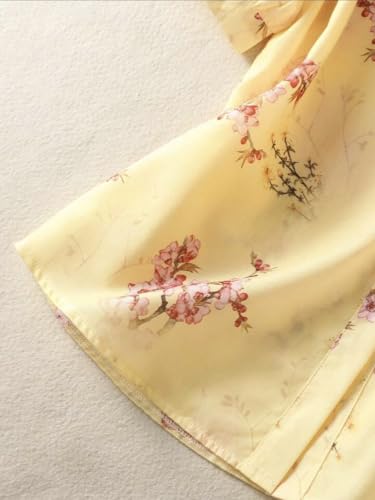 Image of Gufrina Womens Casual Button Down Shirt with Abstract Floral Print in Blush Pink Color, Long Sleeves and Relaxed Fit Design