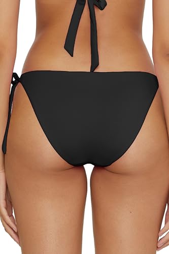 BECCA Women's Standard Color Code Tie Side Bikini Bottom, Cheeky Coverage, Swimwear Separates3