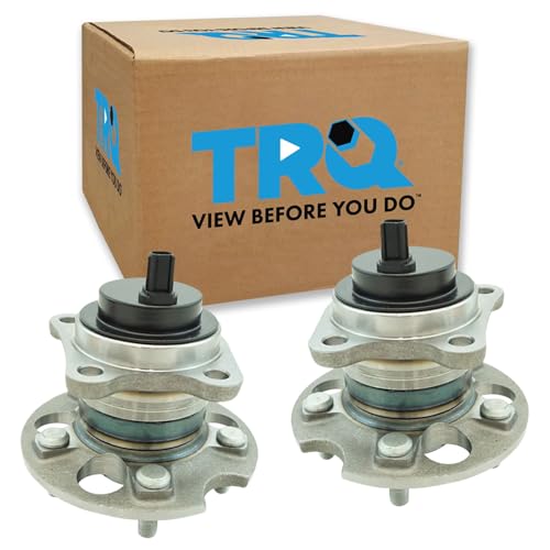 Image of TRQ Rear Left and Right Wheel Bearing and Hub Assembly Set 2 Piece Compatible with 2008-2013 Toyota Highlander Front Wheel Drive
