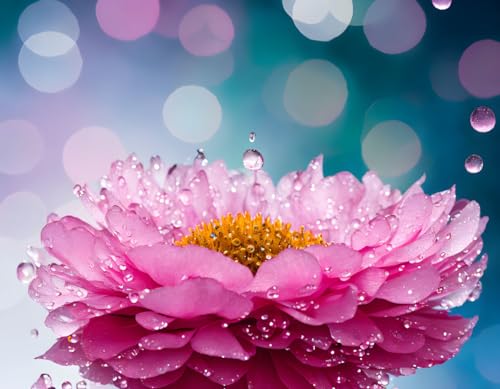 Affiches sur toile fleur rose pour habiller un grand mur vide SERENDIPITP