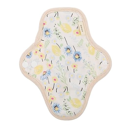 Healeved 1 Unidade Das Barbatanas Recortadas Tapete Menstrual Reutilizável Tapete Higiênico Menstrual Absorvente Higiênico Confortável Calcinhas Pano Absorvente De Algodão Leve