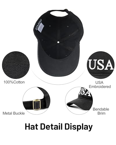 Image of XXL Baseball Cap For Big Heads, Soft Crown Washed Dad Hat, Oversized Denim Cap For Men Women Golf, Travel, Daily Wear