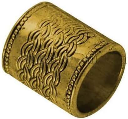 Dreadz Antique Gold Twist Pattern Large Dreadlock Hair Bead (10mm Hole) x 1 Bead