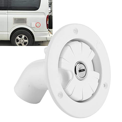 Image of 80mm /3.1in RV Water Locking Cap - Leakproof Gravity Freshwater Filling Hatches with Seal Ring Design, 2 Keys for Camping Trailer Motorhome (White)