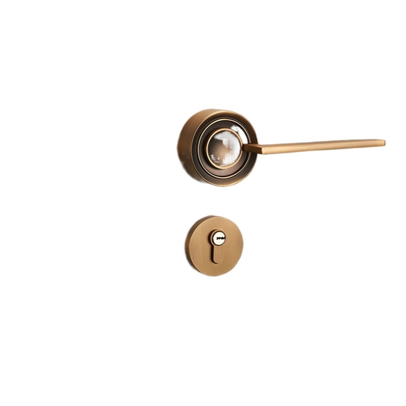 Serrure de porte en bois poignée magnétique style silencieux zinc moderne 35-50mm