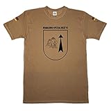  Copytec BW Tropen KSK Kommando Spezialkräfte Spezialeinheit Sondereinheit Wappen Abzeichen Emblem Tropenhemd Tropenshirt Unterhemd Bundeswehr KSK ISAF Reservist Deutschland (Herren XXXL, Khaki)