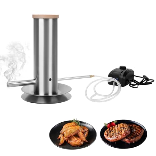 Generador de Humo, Generador de Humo Frío de Acero Inoxidable 304, Ahumador Eléctrico Portátil para Ahumar Alimentos y Carne, Generador de Humo para Barbacoa