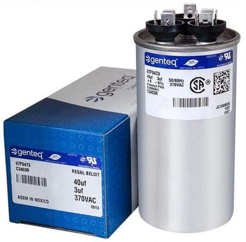 97F9473-40 + 3 uf MFD 370 Volt VAC - GE Round Dual Run Capacitor Upgrade