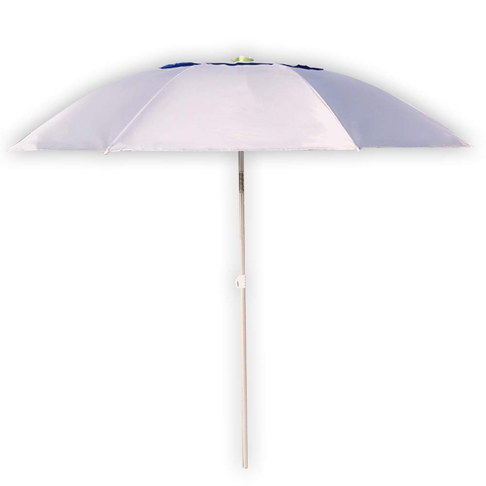 MIQXUAN Sombrilla de Playa Sombrilla De Jardín, Sombrilla Redonda, Toldo De Jardín De Aluminio De 8 Varillas Fácil De Abrir Protección UV Impermeable para Playa/Piscina/Patio/Refugio De Patio