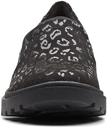 Clarks Women's Calla Rae Loafer Flat, Black Textile, 7 Wide | Image 2