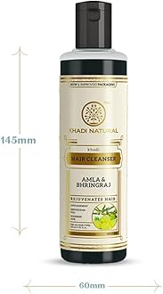 Khadi Natural Ayurvedic Amla And Bhringraj Shampoo/Cleanser, 210ml (Pack Of 2)