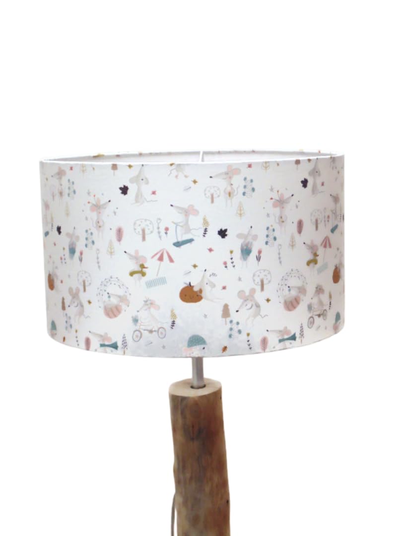 Abat-jour souris cylindre rond ajustable parfait comme pied de lampe