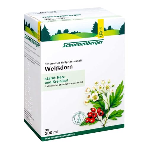 Schoenenberger Naturreiner Heilpflanzensaft Weißdorn 3X200 ml