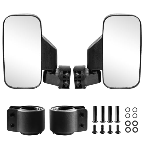PZWLI UTV Side Mirrors for UTV Polaris RZR Kawasaki Teryx Mule Pioneer Yamaha Rhino YXZ with 1.7
