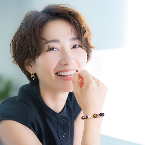 Yokohama Wakuwaku kan Lucky bracelet Auspicious Japanese Kanji traditional cool stretch powerstone Agate Green quartz Amethyst casual gift 6