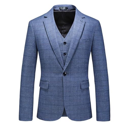 Men's Business Casual Three-Piece Suit Set Vest Trousers Groom Wedding Outfit Work Office Stylish Outfit3