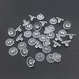 Clear Earring Backing, Silicone Rubber Earring Back for Droopy Ears,Clear Ear Backing Safety Backs...
