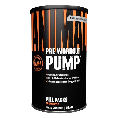Animal Pump – Preworkout – Vein Popping Pumps – Energy and Focus – Creatine – Nitric Oxide – Easy to Remove Stimulant Pill for Anytime Workouts – 30 Count (Pack of 1)