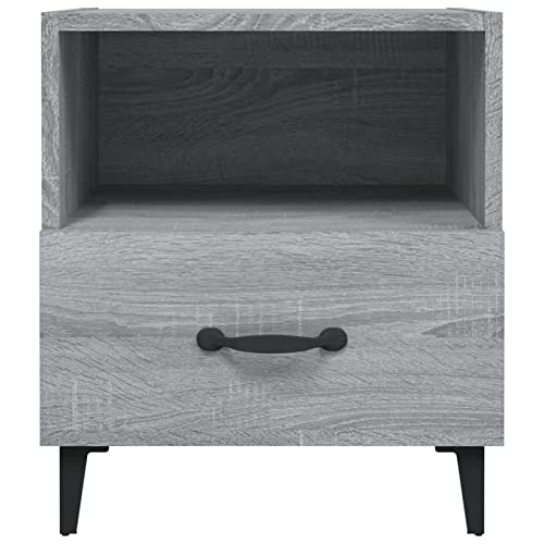 Table de chevet lot de 2 meuble d'appoint gris lit et canapé