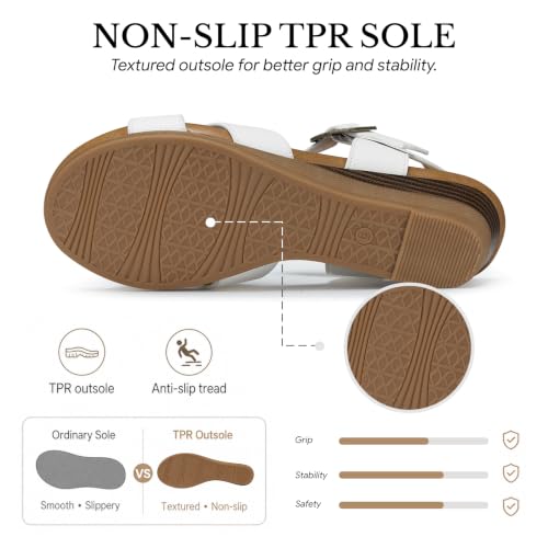 Image of SHIBEVER Wedge Sandals for Women Dressy: Comfortable Low Heel Summer Sandal