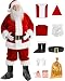 UDYR Santa Claus Costume for Men - Adult Santa Costume - Professional Santa Suit Deluxe Santa Outfit for Christmas Party