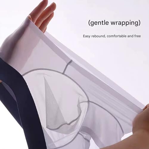 Niksy Underwear, Niksy Mens Ultra-Thin Ice Silk Transparent Boxer Briefs, Niksy Sheer Underwear for Men, Thin Breathable4